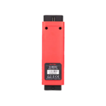 Adaptador Autel G-BOX3 conectado com linhas coloridas de pinagem para leitura de central eletrônica em bancada.