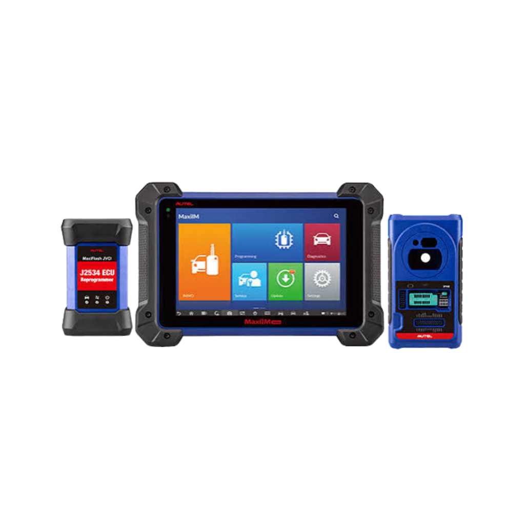 Tablet premium de diagnóstico Autel MaxiIM IM608 PRO II exibindo o menu principal de programação avançada de chaves e imobilizadores em sua tela de 10 polegadas.