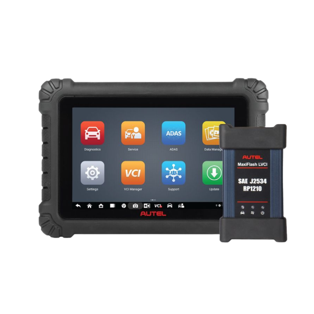 Scanner Automotivo Autel MaxiSYS MS908S3 Scanner Automotivo Autel MaxiSYS MS908S3 exibindo a tela de diagnóstico de 10,1 polegadas na WCV Tools.
