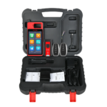 Dispositivo portátil Autel MaxiIM KM100 exibindo o menu de geração de chave inteligente universal em sua tela colorida de 5,5 polegadas.