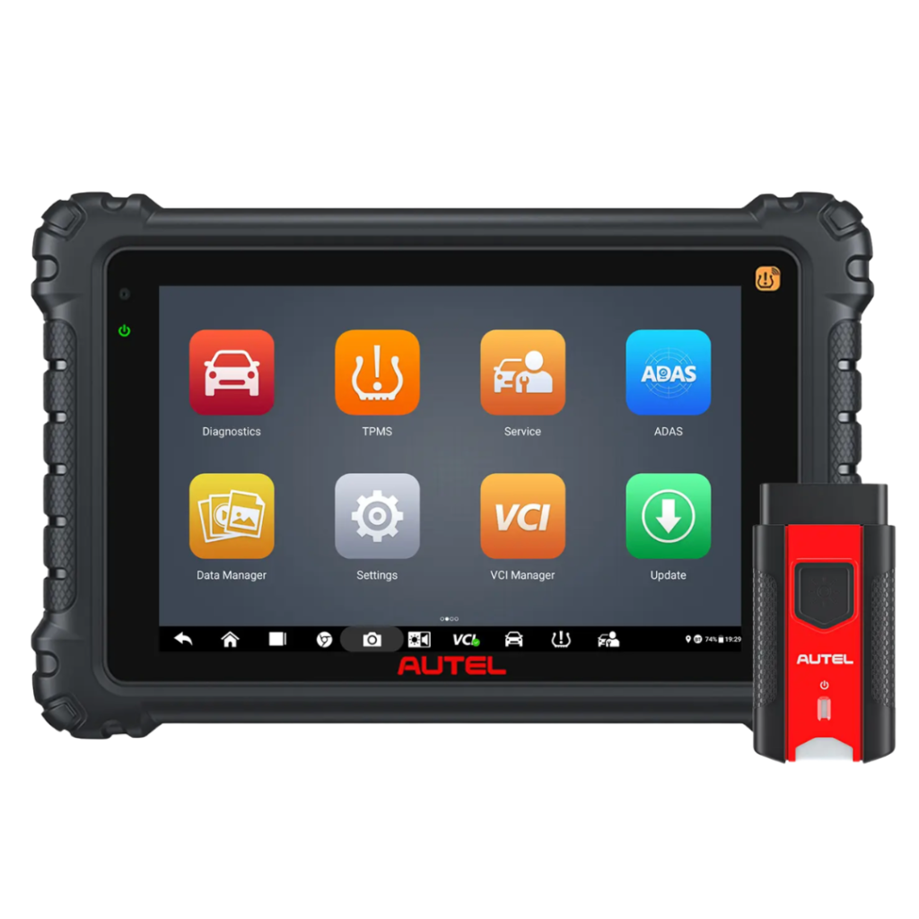 Scanner Automotivo Autel MaxiSys MS906Pro2 TS com VCI V200 e função TPMS integrada na WCV Tools.