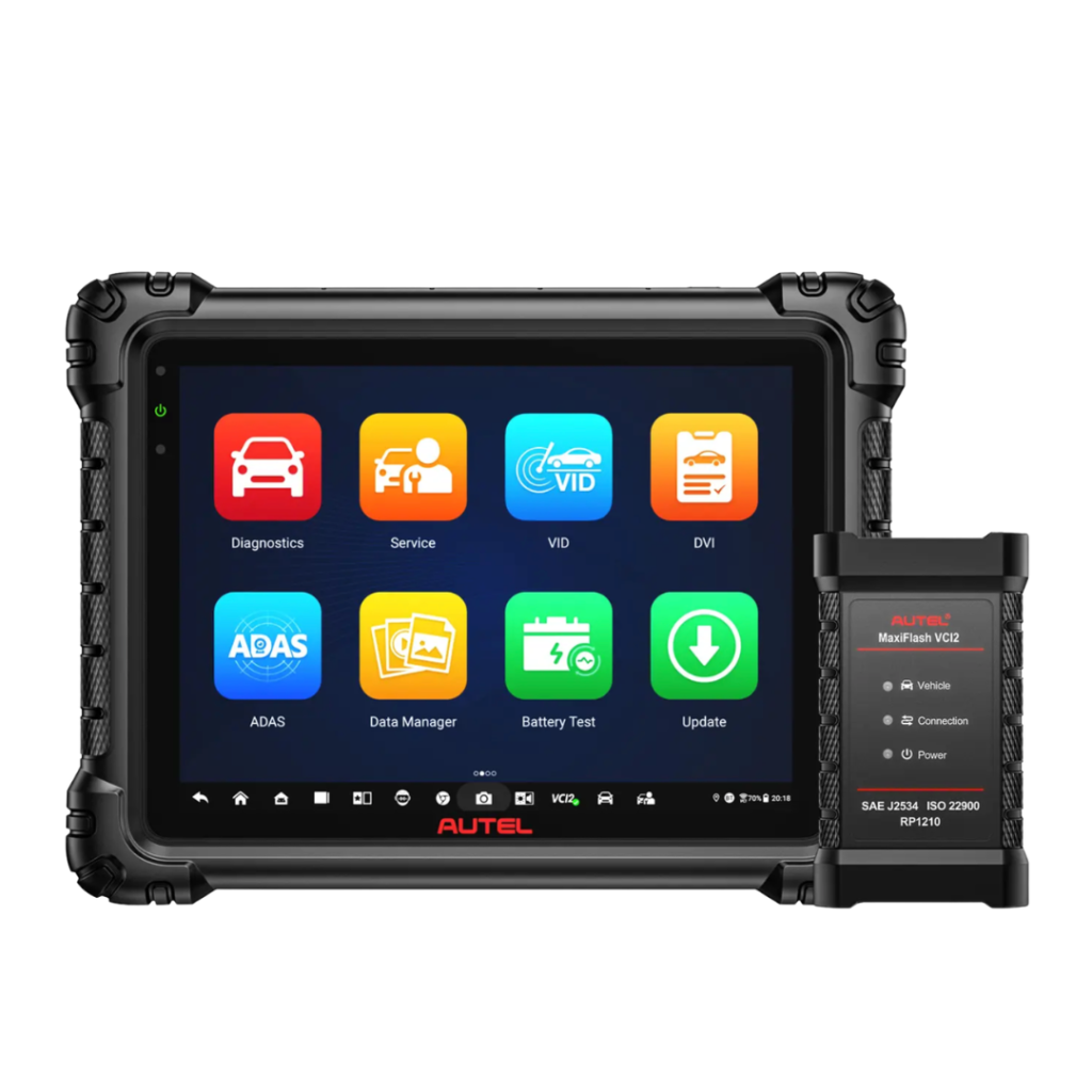 Scanner Automotivo Autel MaxiSys MS909S2 com tela de Topologia 3.0 e assistente de voz MAX na WCV Tools.