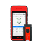Tablet de diagnóstico de pressão de pneus Autel MaxiTPMS ITS600 efetuando a ativação sem fio de um sensor de roda automotivo.